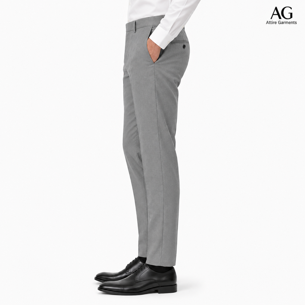Men's Classic silver slate grey Dress Pant