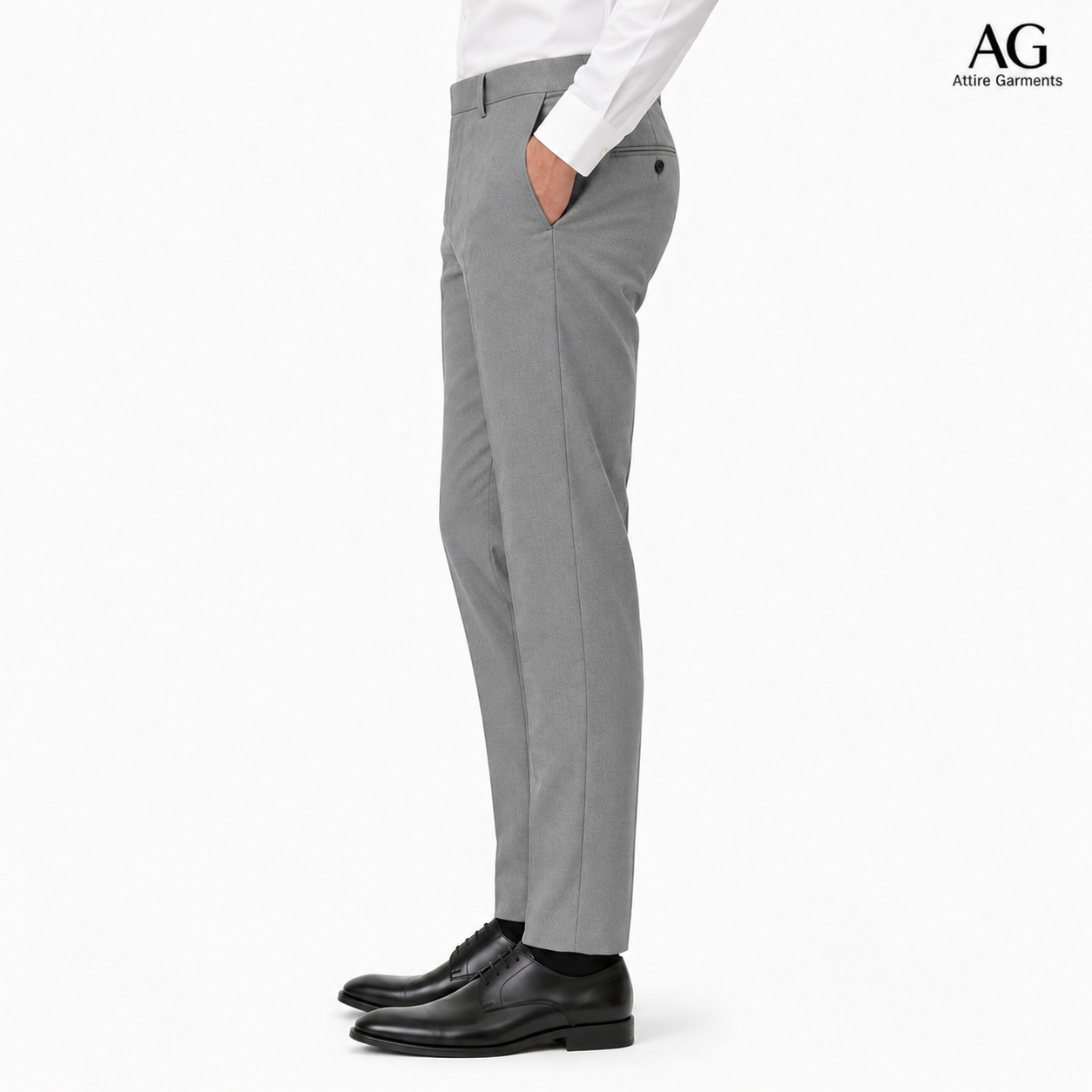 Men's Classic silver slate grey Dress Pant
