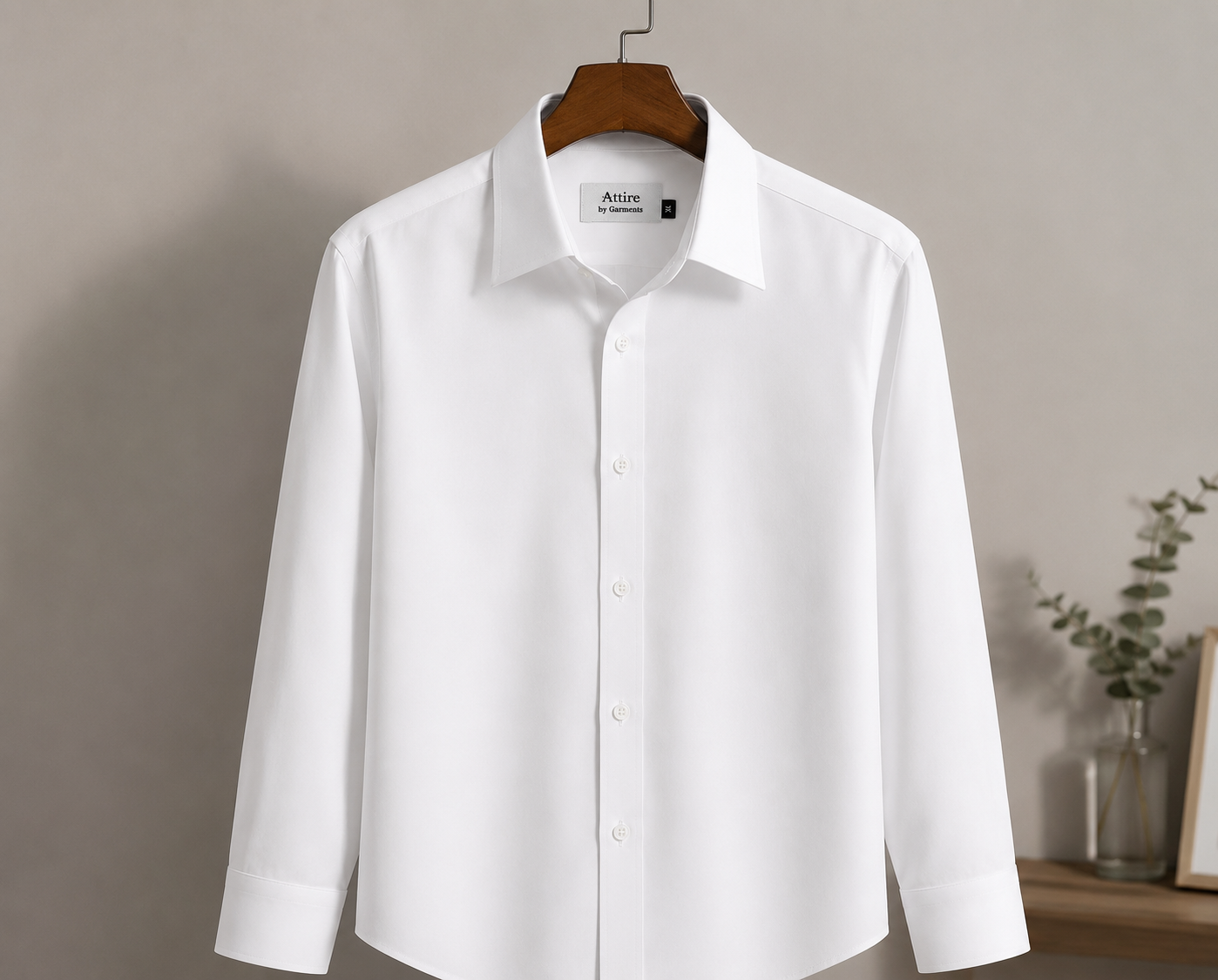 Men’s White Formal Shirt Slim Fit