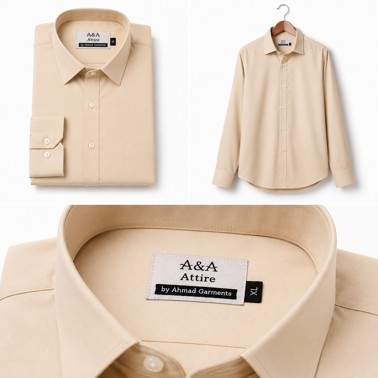 Men’s Beige Skin color Formal Shirt Slim Fit