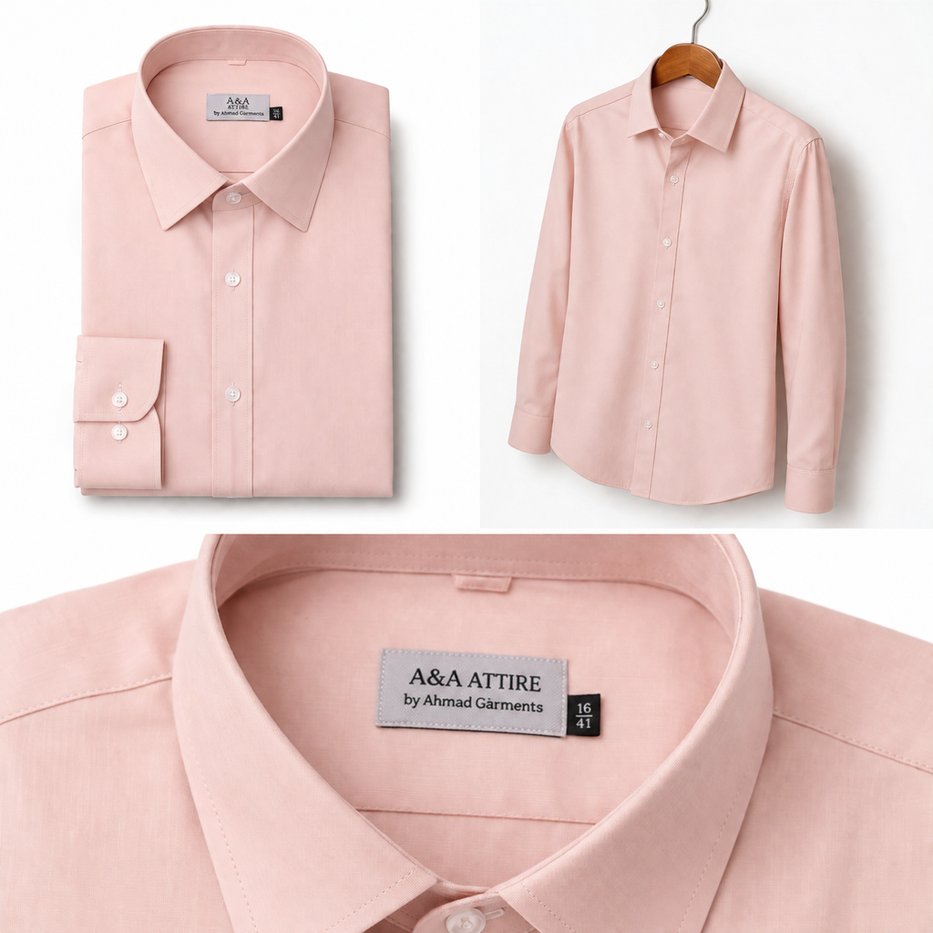Men’s Soft Peach Formal Shirt Slim Fit