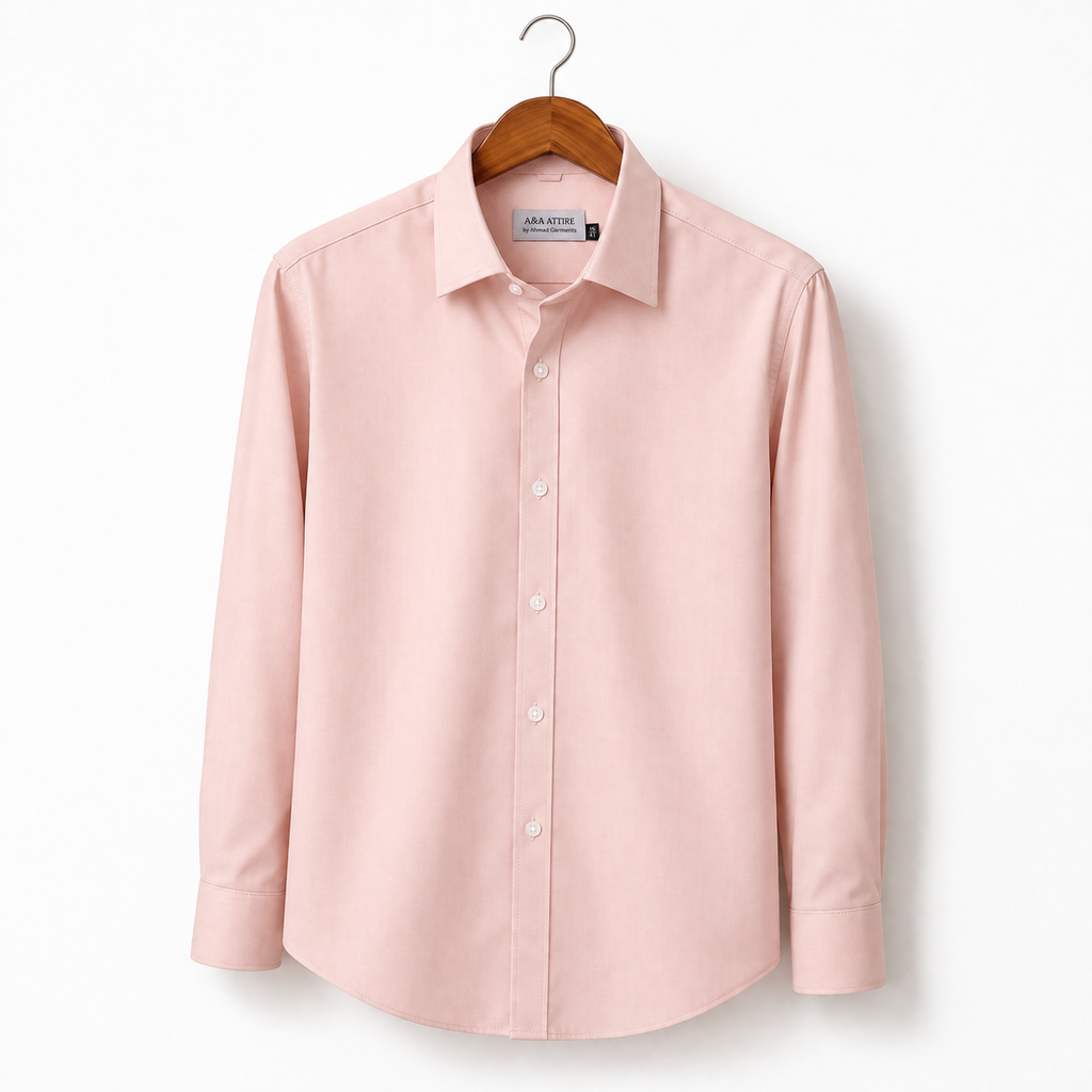 Men’s Soft Peach Formal Shirt Slim Fit
