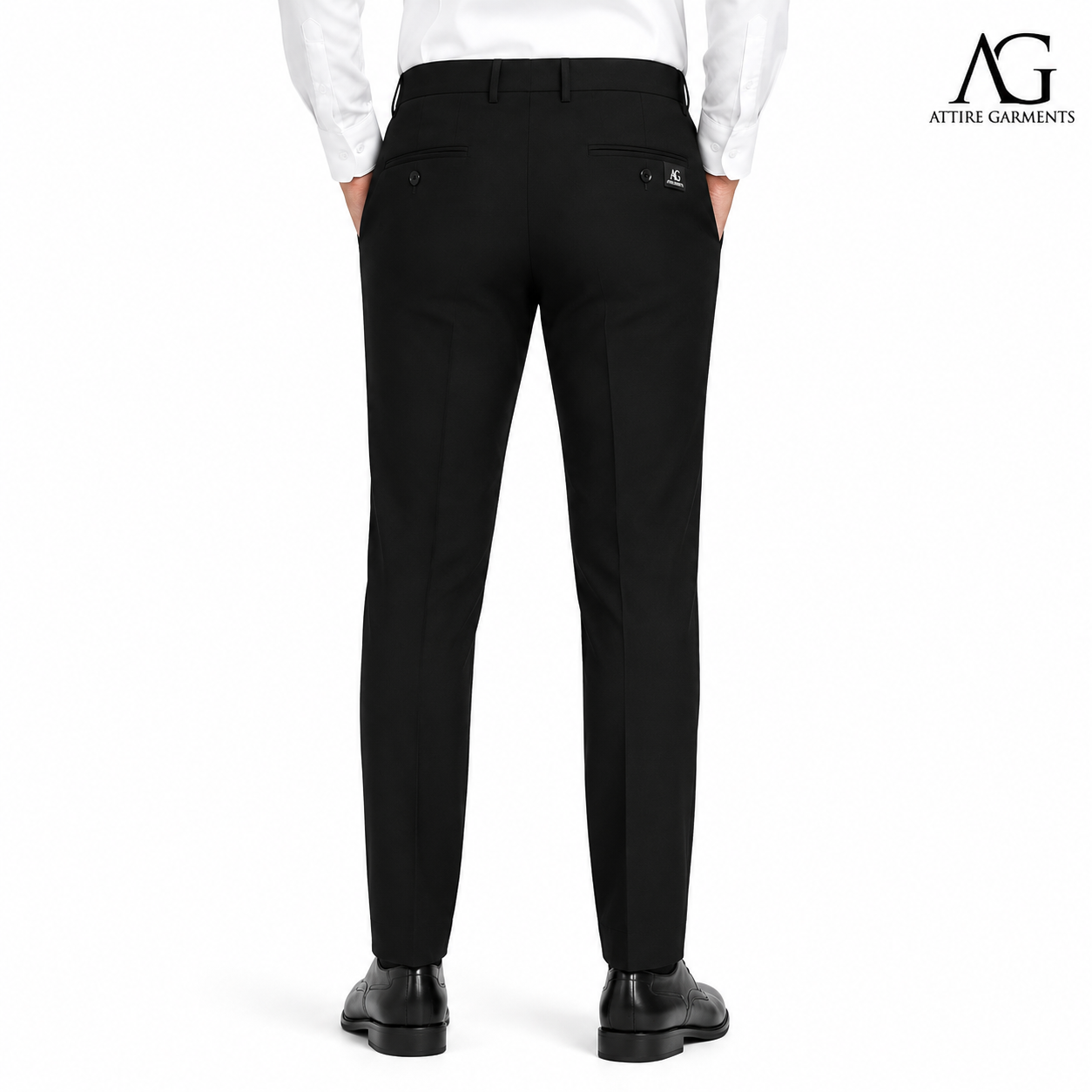 Men's Classic Jet Black Dress Pant