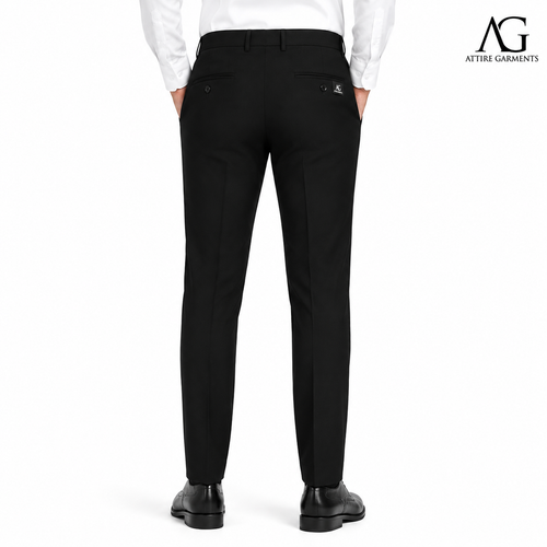 Men's Classic Jet Black Dress Pant