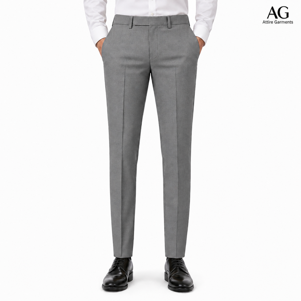 Men's Classic silver slate grey Dress Pant