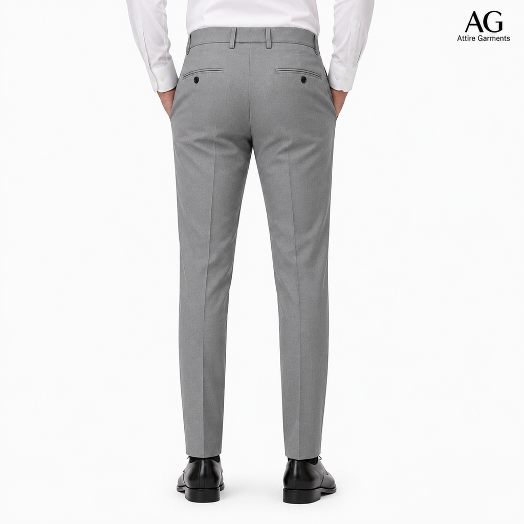 Men's Classic silver slate grey Dress Pant