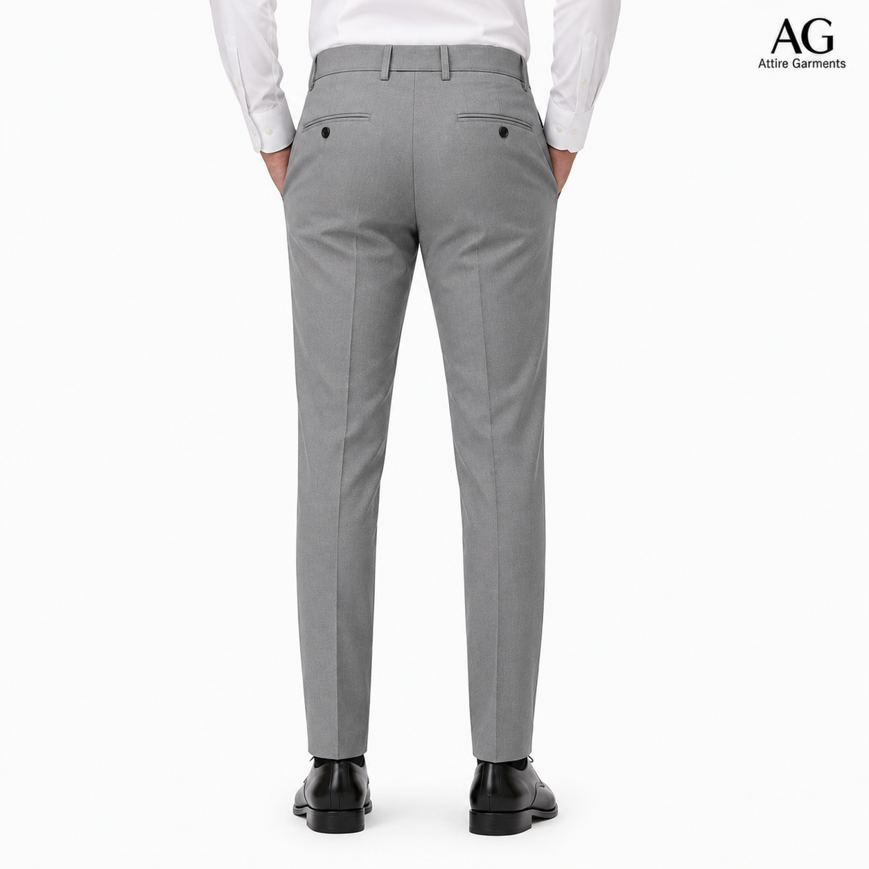 Men's Classic silver slate grey Dress Pant